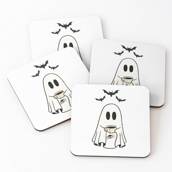 Item preview, Boo's Brew: A Spooky Coffee Break, Coffee Encounter, ghost whit coffee designed and sold by NaaEchDesign ⭐⭐⭐⭐⭐.