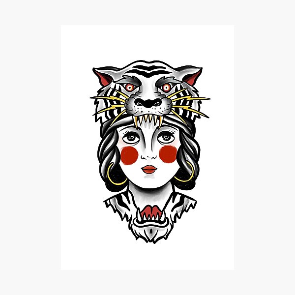 Item preview, Tiger Old School designed and sold by Ben-Cha.