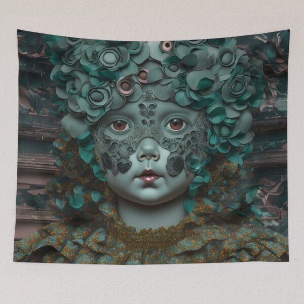 Item preview, Scary Victorian Doll - Dark Acadamia Artwork  designed and sold by KrisantoArts.