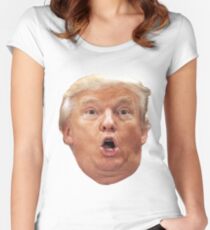 Trump face t-shirt Women's Fitted Scoop T-Shirt