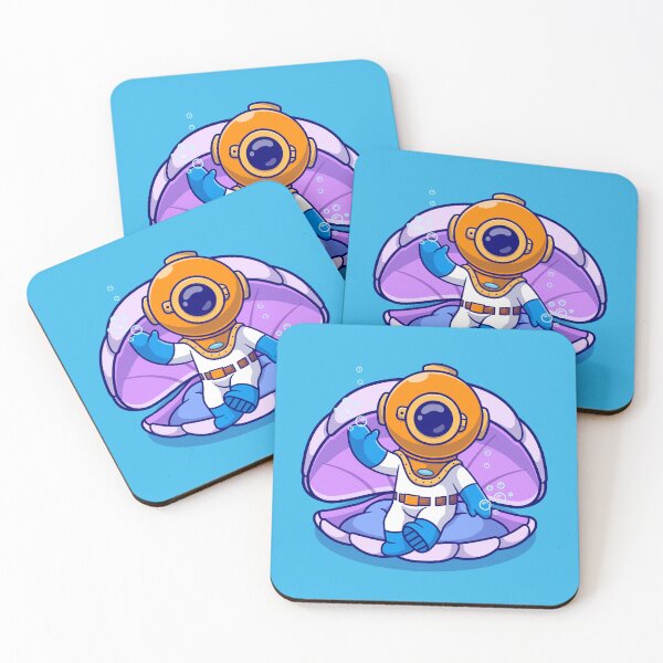 Item preview, Friendly Diver with Clam Shell Greeting designed and sold by hjian8219.