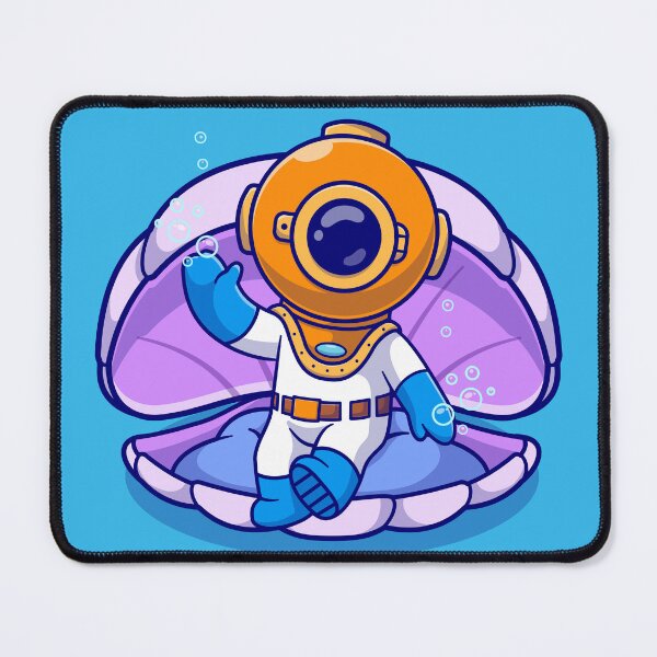 Item preview, Friendly Diver with Clam Shell Greeting designed and sold by hjian8219.