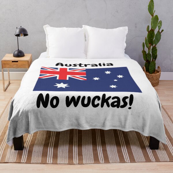 Item preview, Bandera australiana con palabras de jerga positiva local. ¡Sin locos! designed and sold by rawaart1.