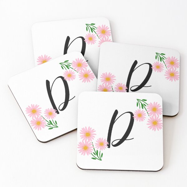 Item preview, The Letter "D" With Light Pink Flowers. designed and sold by LisaDesigns323.