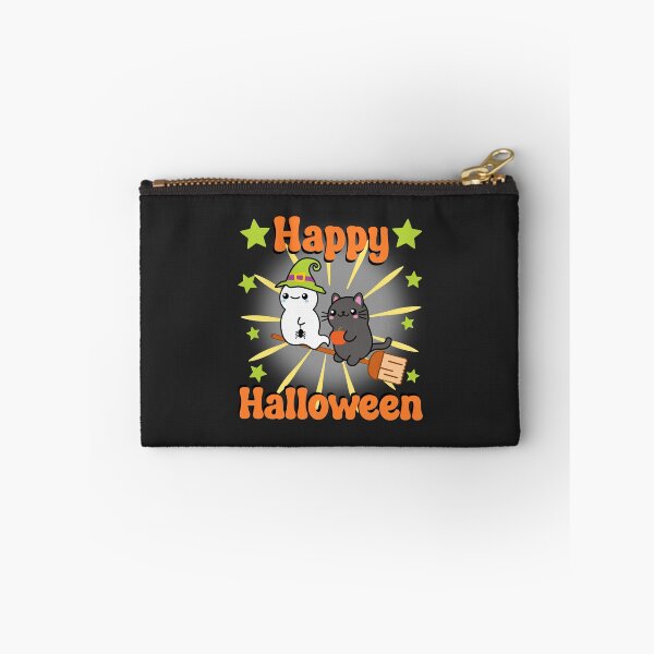 Item preview, Happy Halloween ghost and black cat designed and sold by serenedesign.