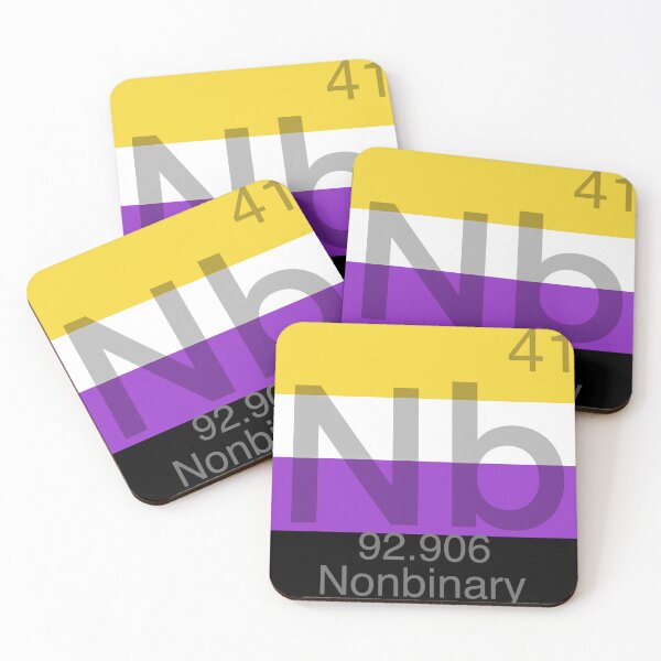 Item preview, Nonbinary Element Square designed and sold by QueerGearShop.
