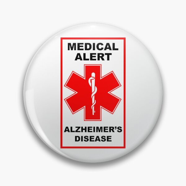 Item preview, Alzheimer’s Disease Medical Alert Awareness Red designed and sold by Frugal-Fox.