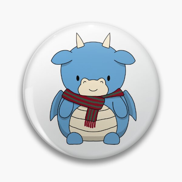Artikelvorschau,  Blauer Drache mit Schal entworfen und verkauft von Adaptixstudio.