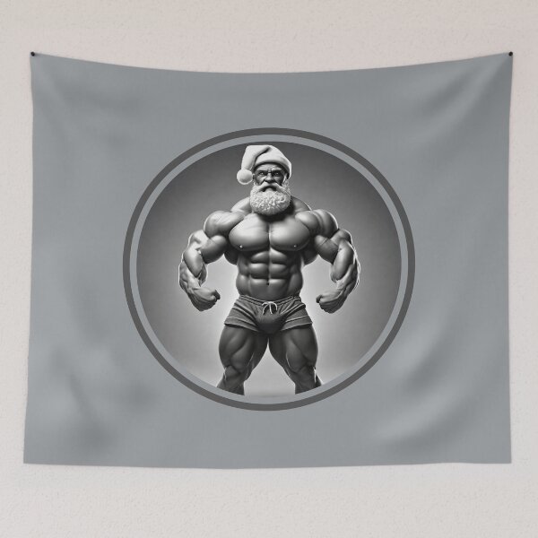 Item preview, Bodybuilder Santa Claus designed and sold by muscledaddies.