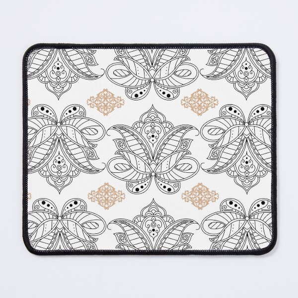 Aperçu de l'œuvre Motif de fleur de lotus damas alterné créée et vendue par Pixels2Patterns.