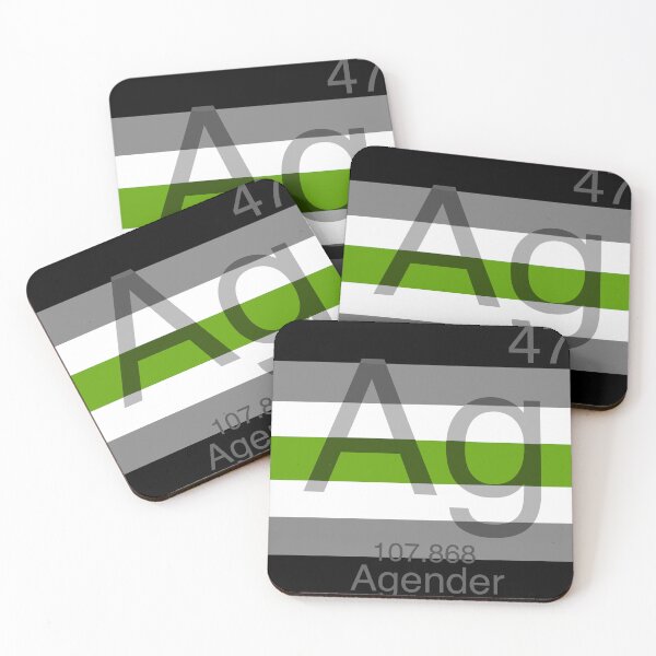 Item preview, Agender Element Square  designed and sold by QueerGearShop.