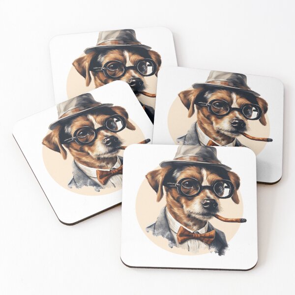 Item preview, "Elegant Companion A Playful Canine Illustration" designed and sold by nowggStudis.