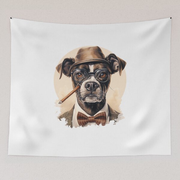 Item preview, "Elegant Companion A Playful Canine Illustration" designed and sold by nowggStudis.