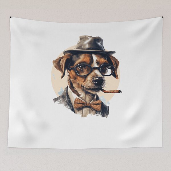 Item preview, "Refined Canine: A Playful Illustration of Tailored Elegance" designed and sold by nowggStudis.