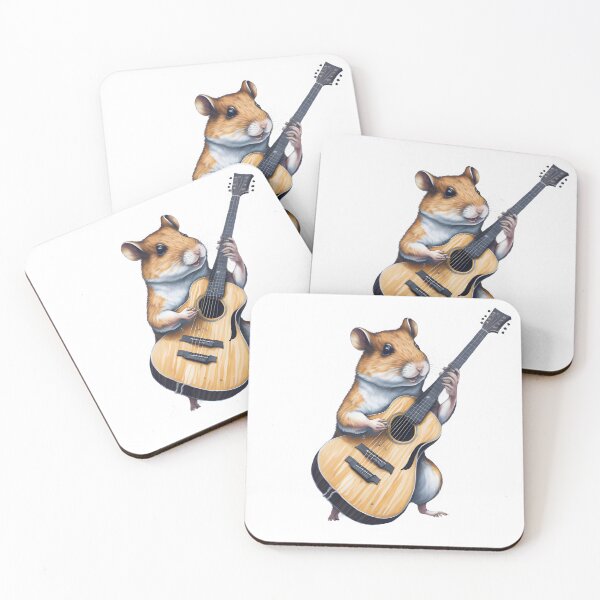 Item preview, Hamster playing an acoustic guitar ,hamster lovers designed and sold by ratchawoot.