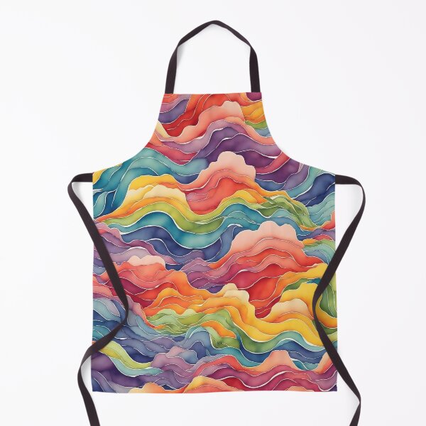 Item preview, Patrón de ondas de arco iris de acuarela designed and sold by Patternliss.