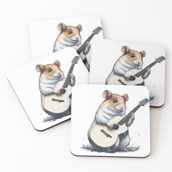 Item preview, Hamster playing acoustic guitar ,hamster lovers designed and sold by ratchawoot.