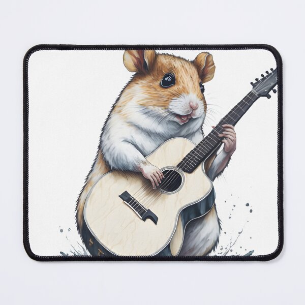 Item preview, Hamster playing acoustic guitar ,hamster lovers designed and sold by ratchawoot.