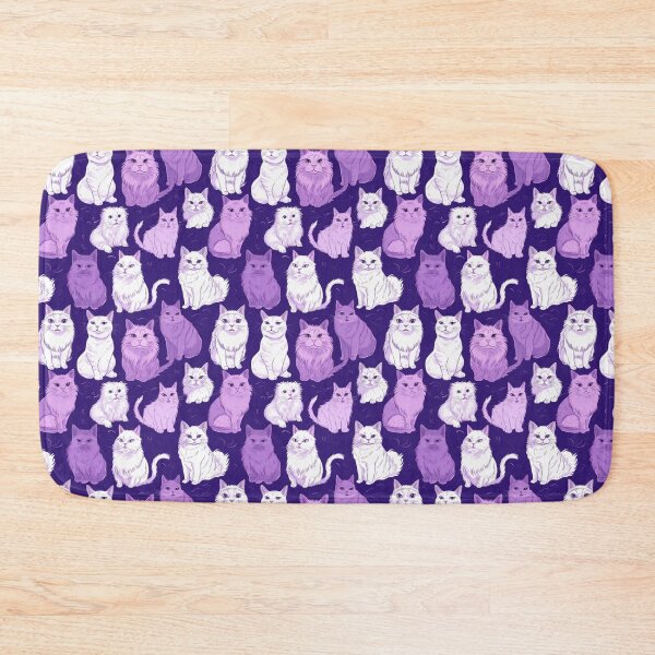 Item preview, Purple Cats Seamless Pattern Design designed and sold by holistech.