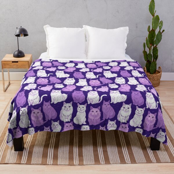 Item preview, Purple Cats Seamless Pattern Design designed and sold by holistech.