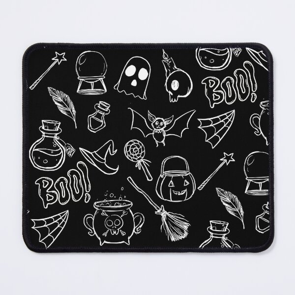 Item preview, Spooky Halloween Set Pattern - Black and White designed and sold by patternjp.