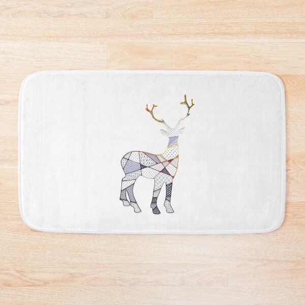 Item preview,  Geometric deer, blue and white. designed and sold by My-fake-places.