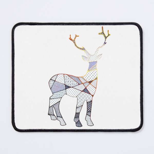 Item preview,  Geometric deer, blue and white. designed and sold by My-fake-places.