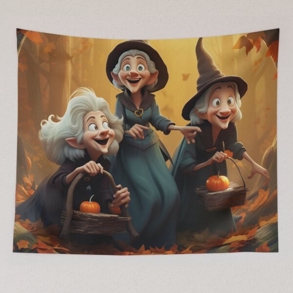 Item preview, Halloween | Three elderly witches in a forest... designed and sold by Cris888.