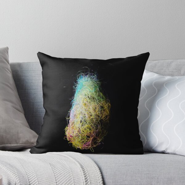 With What is Left - Baltimore Oriole Nest Sculpture Throw Pillow