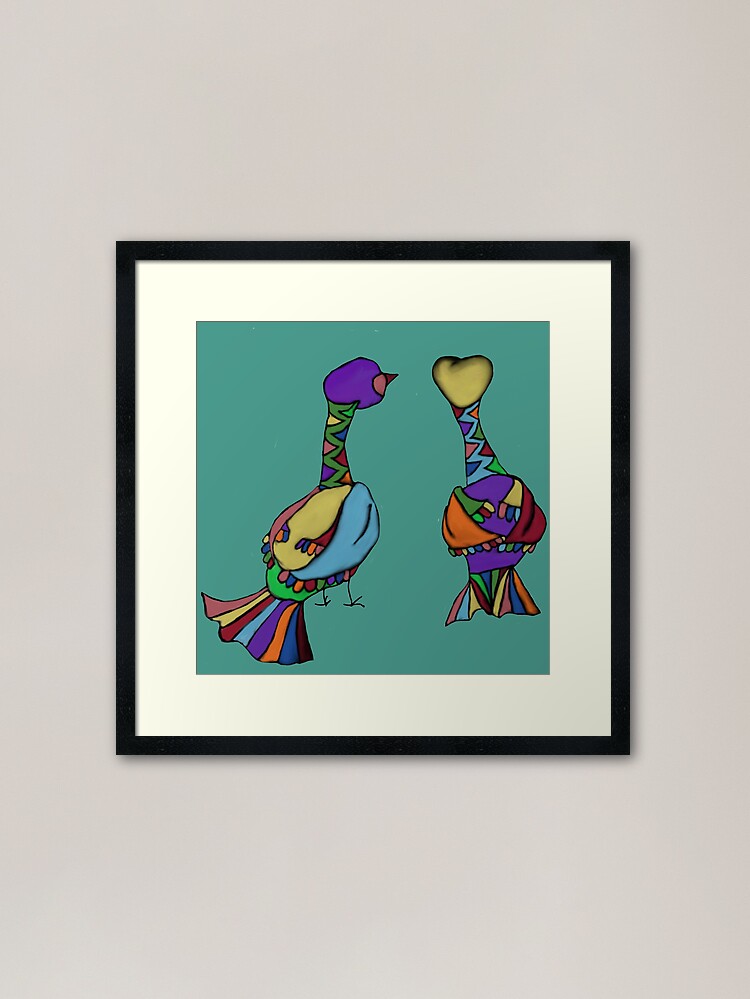 Alternate view of Thinking together Framed Art Print