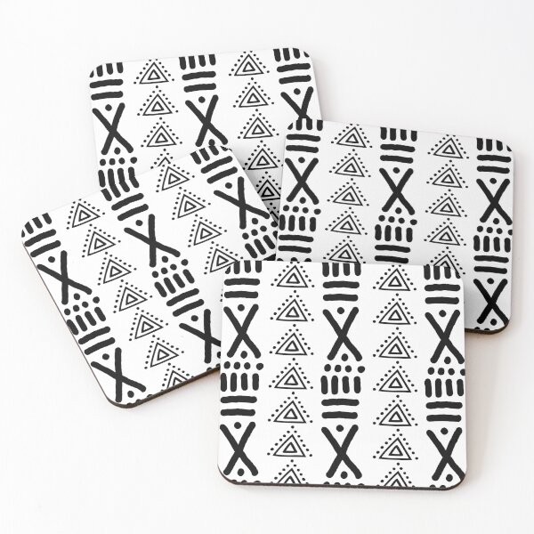 Item preview, White African Mud Cloth Design designed and sold by funkyvibes.