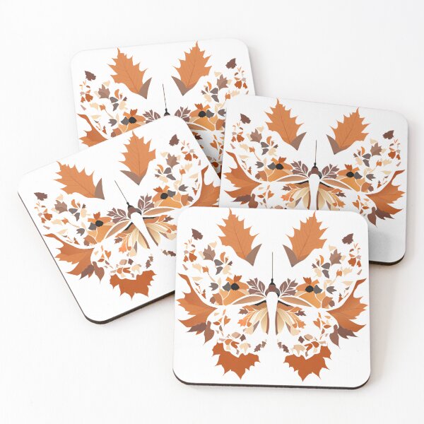 Item preview, Butterfly made of autumn leaves designed and sold by HcnDesigner.