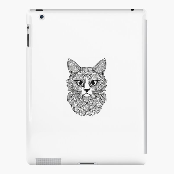 Coque et skin adhésive iPad avec l'œuvre « Coloriage anti-stress: tête de  loup » de l'artiste Yuna26