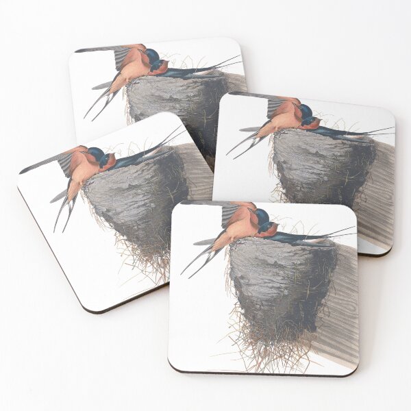 Item preview, Chimney Swallow Birds Vintage Chromolithograph by Audubon and Havell Sweet Pretty Happy Birdwatching Gift designed and sold by ElegantTeaTime.