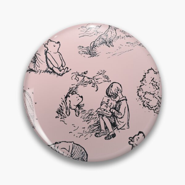 Artikelvorschau, Classic Winnie the Pooh Toile Pink entworfen und verkauft von stargazerhill.
