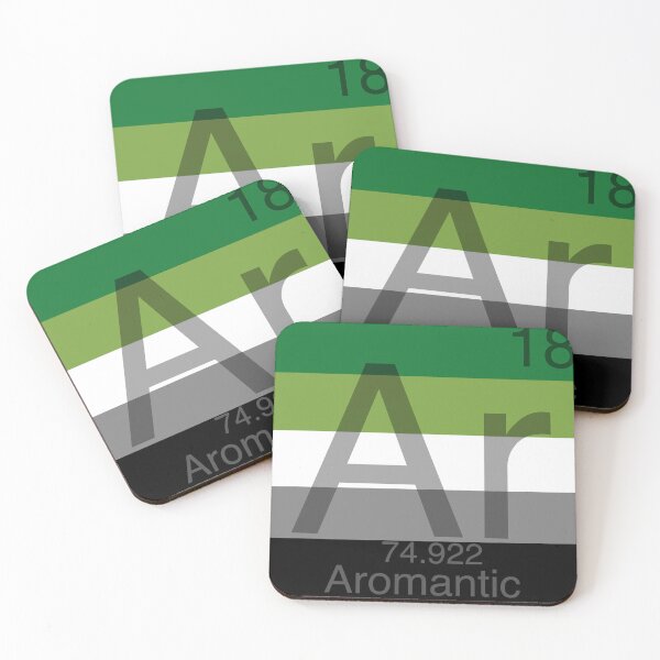 Item preview, Aromantic Element Square  designed and sold by QueerGearShop.