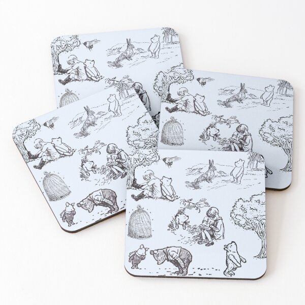 Artikelvorschau, Classic Winnie the Pooh Toile Light Blue entworfen und verkauft von stargazerhill.