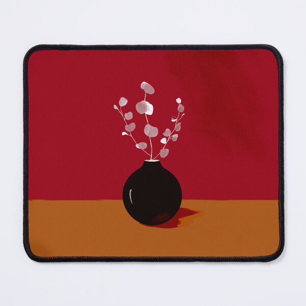 Item preview, Black Vase Holding White Leaves designed and sold by designs-by-ann.