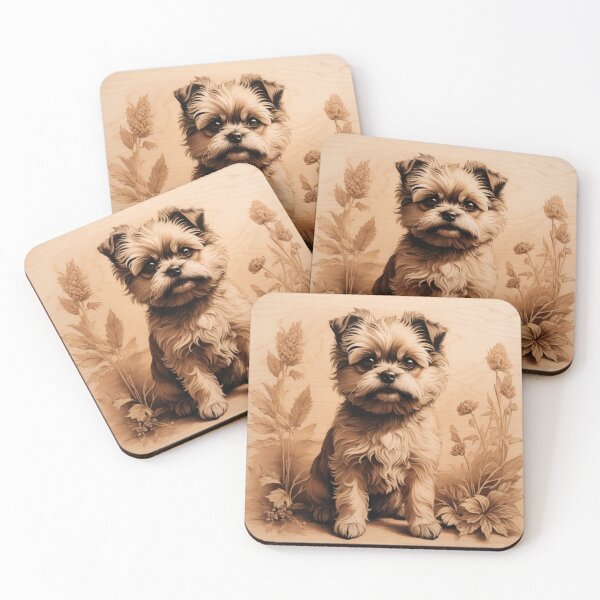 Item preview, Affenpinscher: The Quirky Charm of Wood (Pyro Pets Art - 046) designed and sold by pyropetsart.