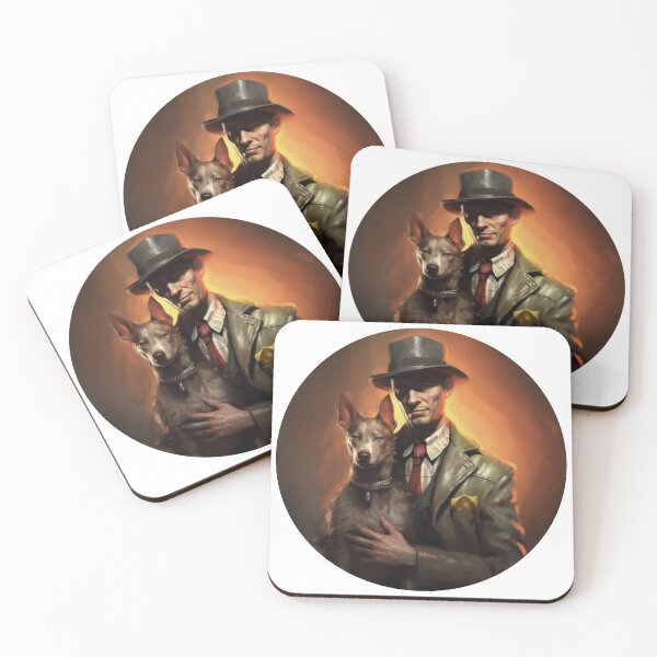 Item preview, Nick Valentine and Dogmeat designed and sold by MendaciousMina.