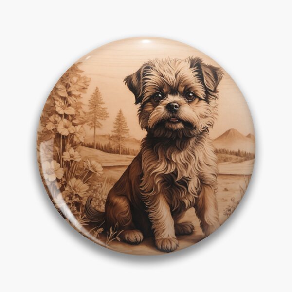 Item preview, Affenpinscher: The Quirky Charm of Wood (Pyro Pets Art - 047) designed and sold by pyropetsart.