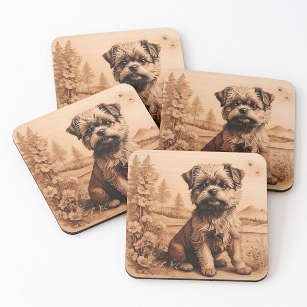 Item preview, Affenpinscher: The Quirky Charm of Wood (Pyro Pets Art - 047) designed and sold by pyropetsart.