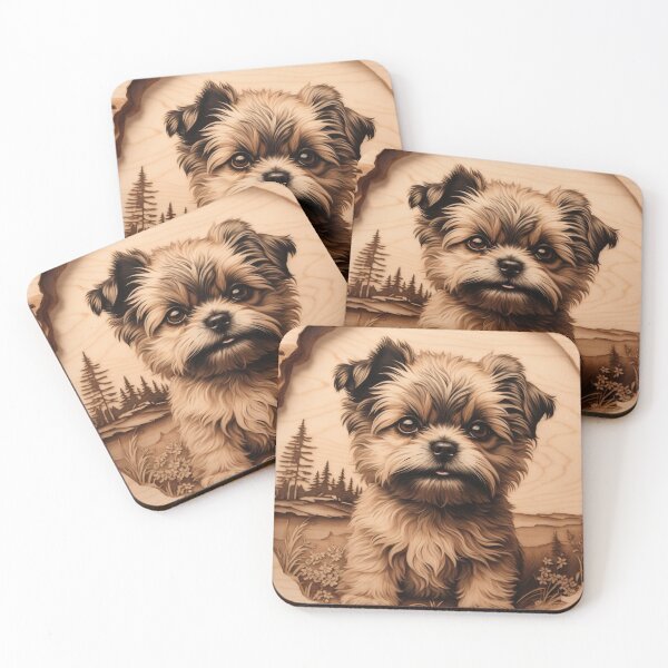 Item preview, Affenpinscher: The Quirky Charm of Wood (Pyro Pets Art - 049) designed and sold by pyropetsart.