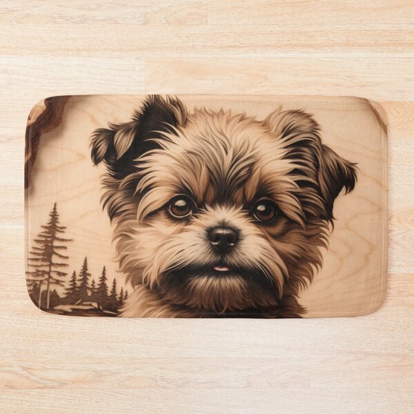 Item preview, Affenpinscher: The Quirky Charm of Wood (Pyro Pets Art - 049) designed and sold by pyropetsart.