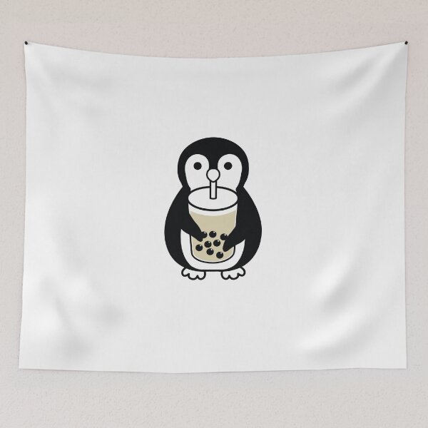 Item preview, Cute Penguin Drinking Boba designed and sold by bobalogy.