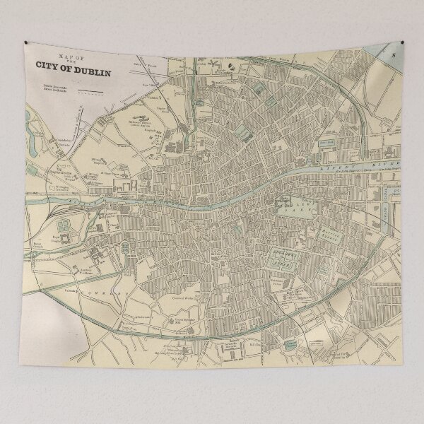 Item preview, Vintage Map of Dublin Ireland (1901) designed and sold by BravuraMedia.