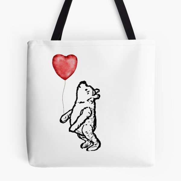Item preview, Classic Winnie the Pooh With a Red Heart Balloon designed and sold by stargazerhill.