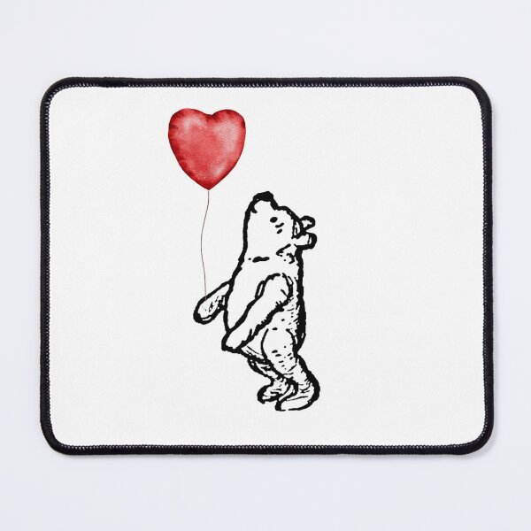 Item preview, Classic Winnie the Pooh With a Red Heart Balloon designed and sold by stargazerhill.