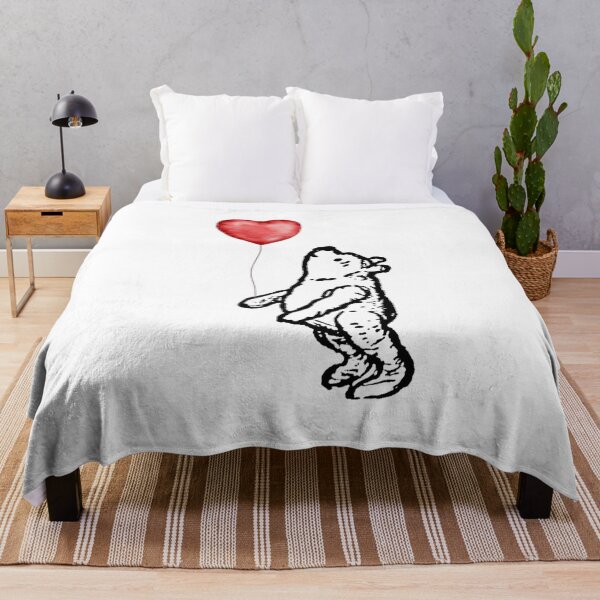 Artikelvorschau, Classic Winnie the Pooh With a Red Heart Balloon entworfen und verkauft von stargazerhill.