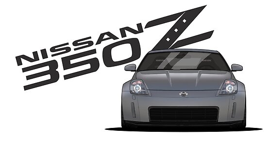 Nissan 350z Front Poster By Pixelrandom Redbubble